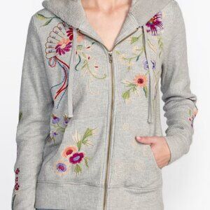 Size XXL Johnny Was Metallic Thermal Zip Up Hoodie. New with Tags!